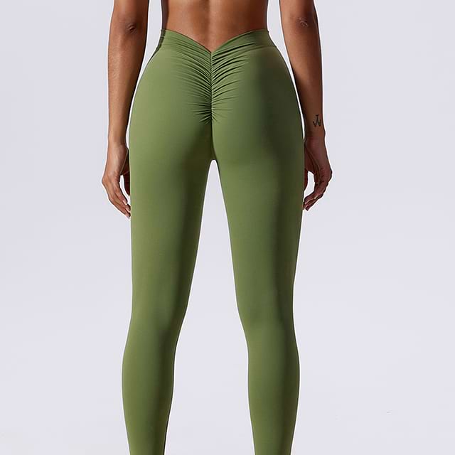 Nahtlose Yogahose mit hoher Taille
