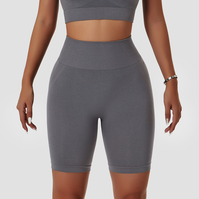 Nahtlose Tech-Fahrradshorts mit hohem Bund