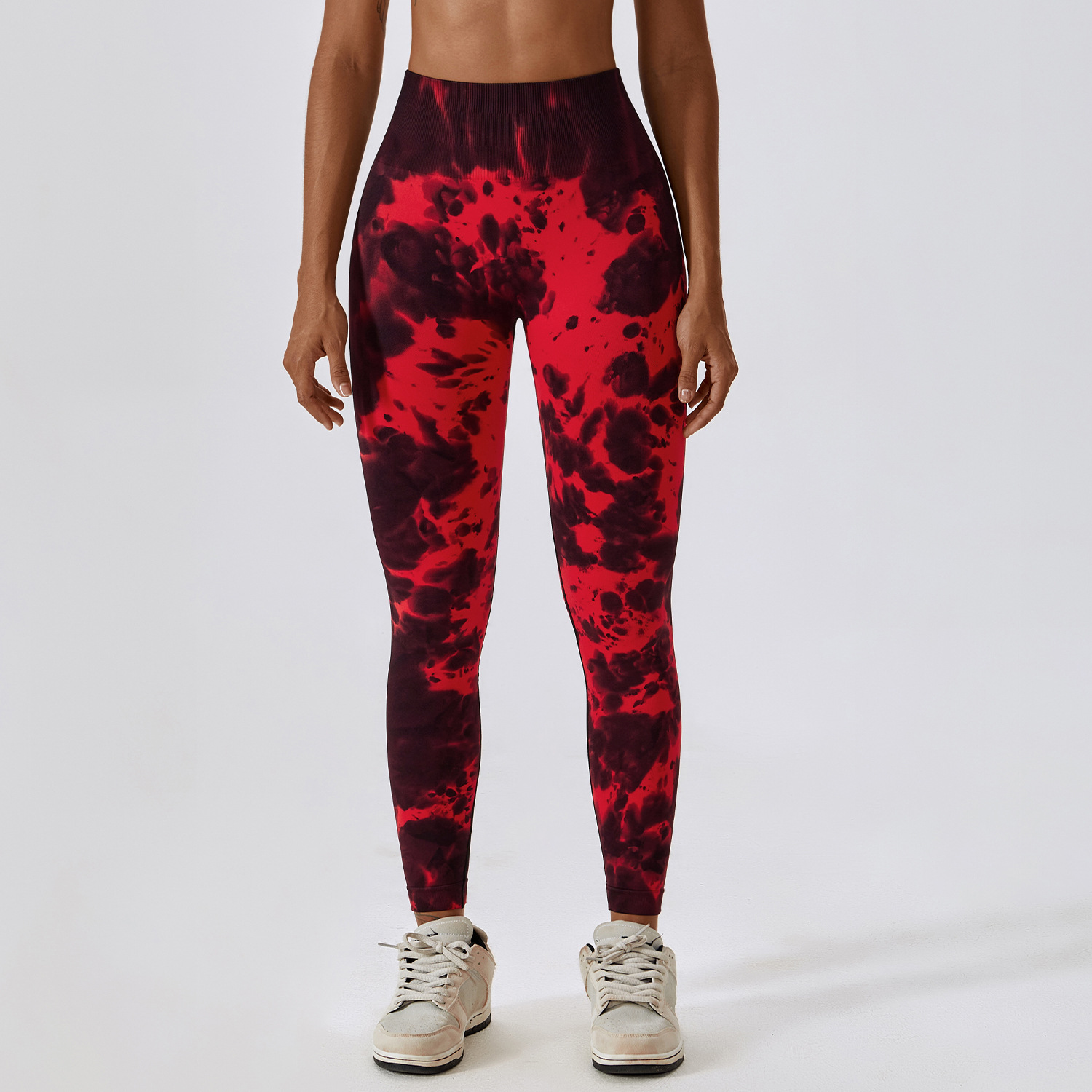 Nahtlose, handgezeichnete Trainings-Leggings