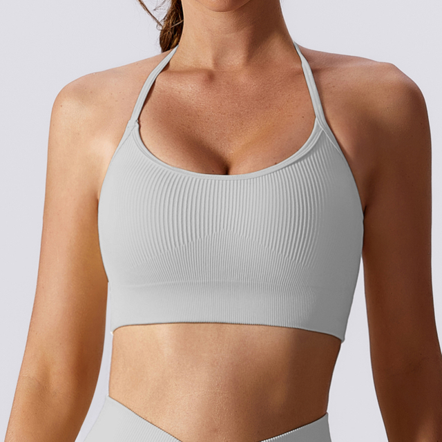 Nahtloses, geripptes Crop-Tanktop für Damen