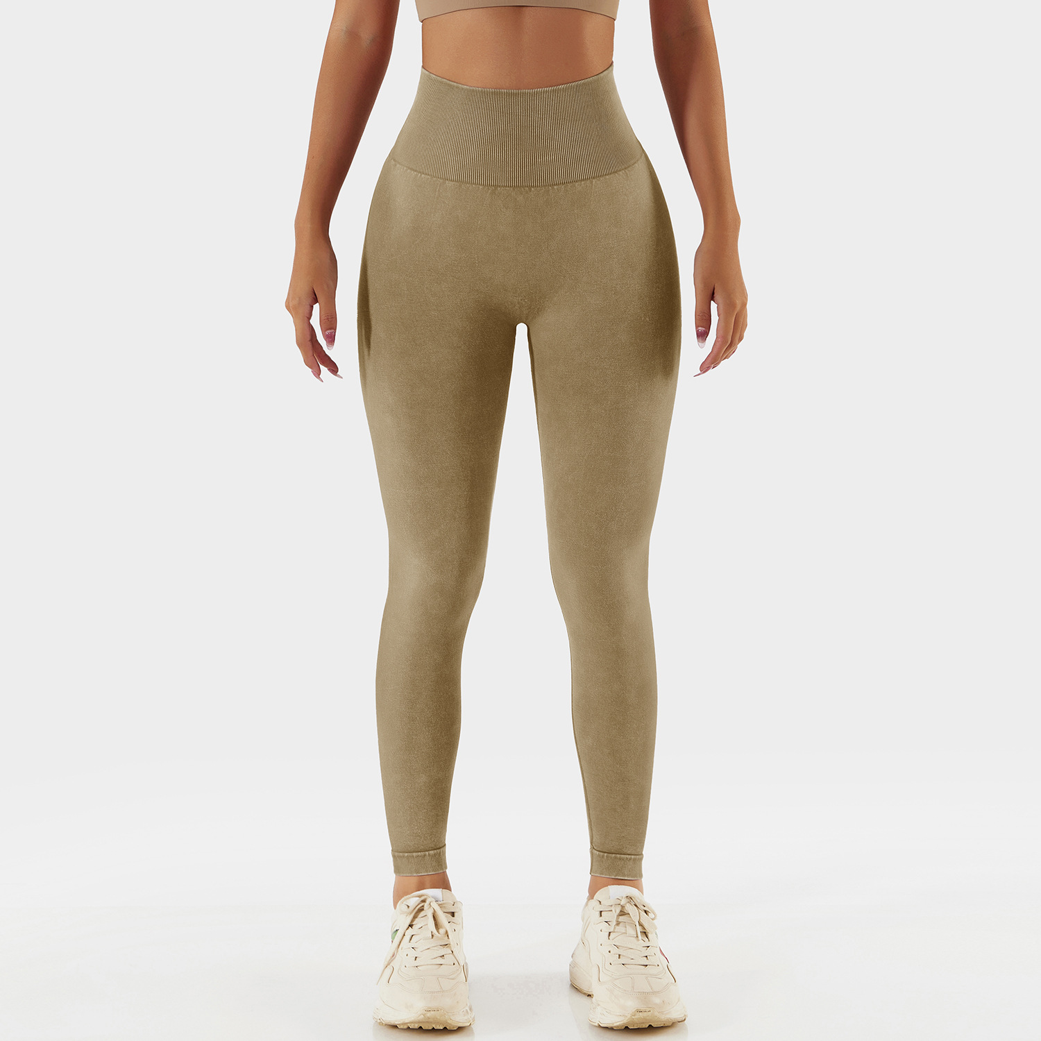 Nahtlose, säuregewaschene Workout-Leggings