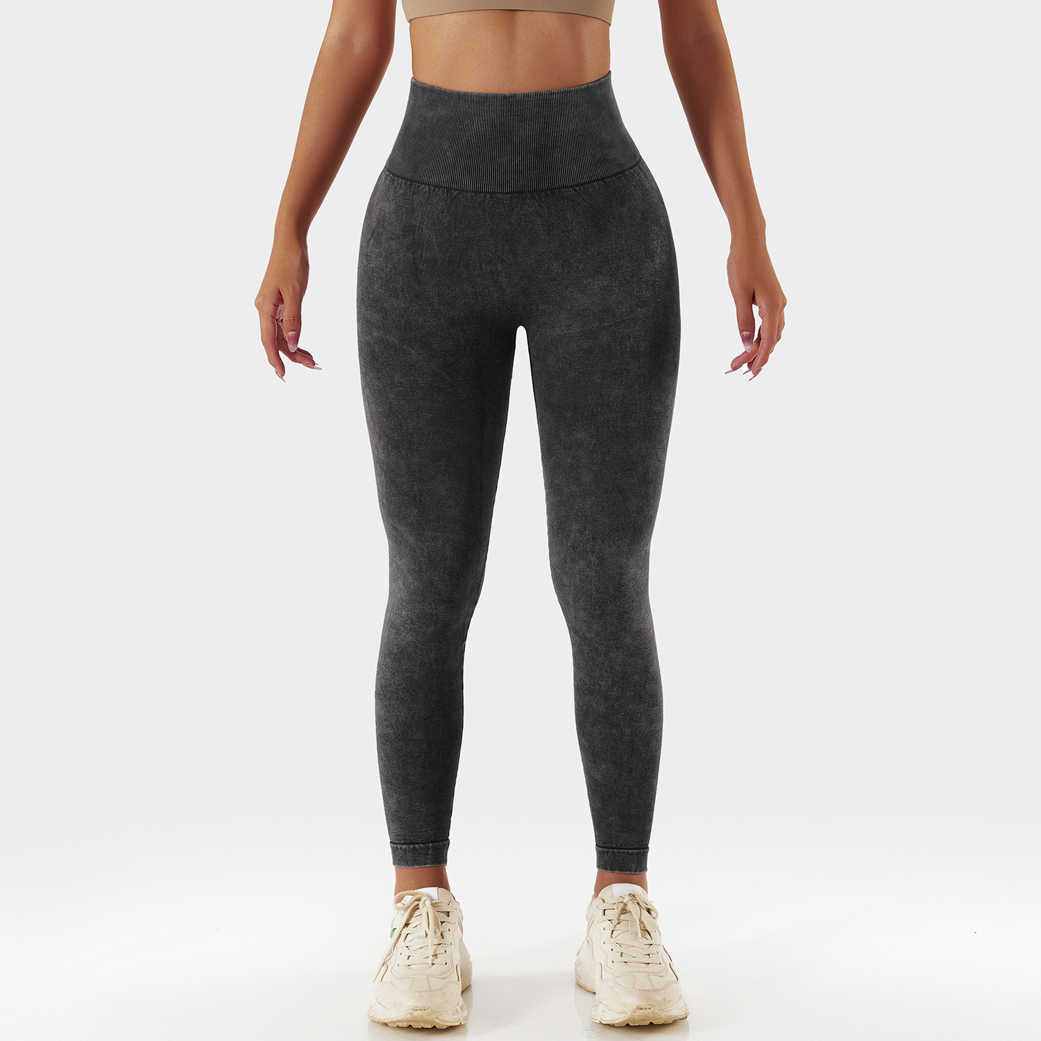 Nahtlose, säuregewaschene Workout-Leggings
