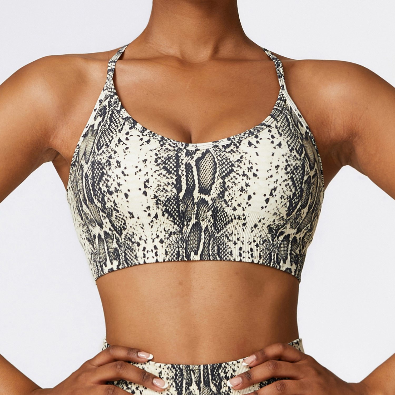 Nahtloser, gepolsterter BH mit Digitaldruck